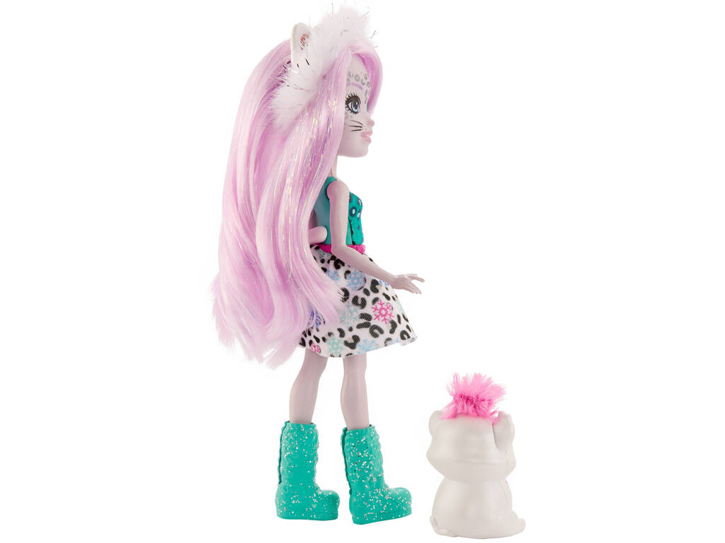 Enchantimals Bambola Sybill Snow Leopard e Flake Mattel GJX42