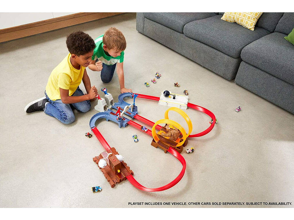 Hot Wheels Mario Kart Piste Chaos au Château de Bowser Mattel GNM22