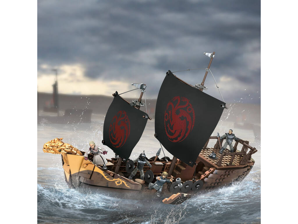 Il Trono di Spade Mega Construx Got Nave Targaryen Mattel GPB29