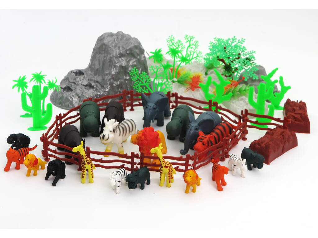 Animali Giungla Mondo Animale 60 Pezzi