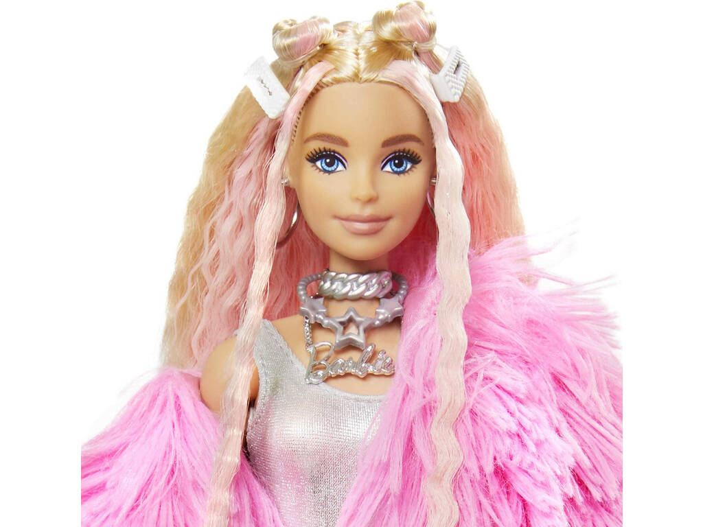 Barbie Fashionista Extra Rose Robe avec figurine animale et accessoires Mattel GRN28