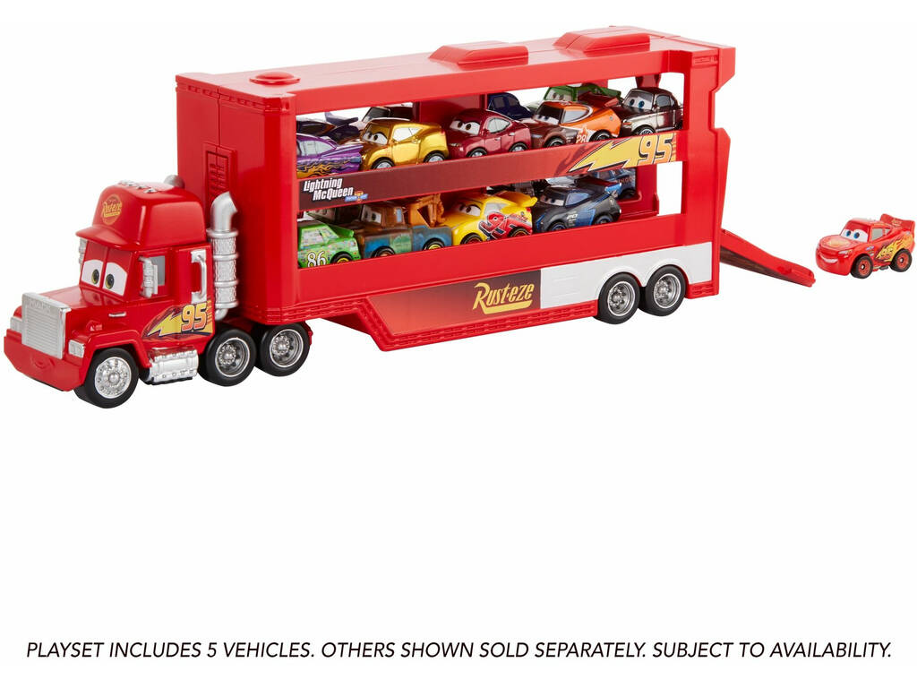 Cars Mack Transporteur Mini Racers + 5 voitures Mini Racers Mattel GWN55