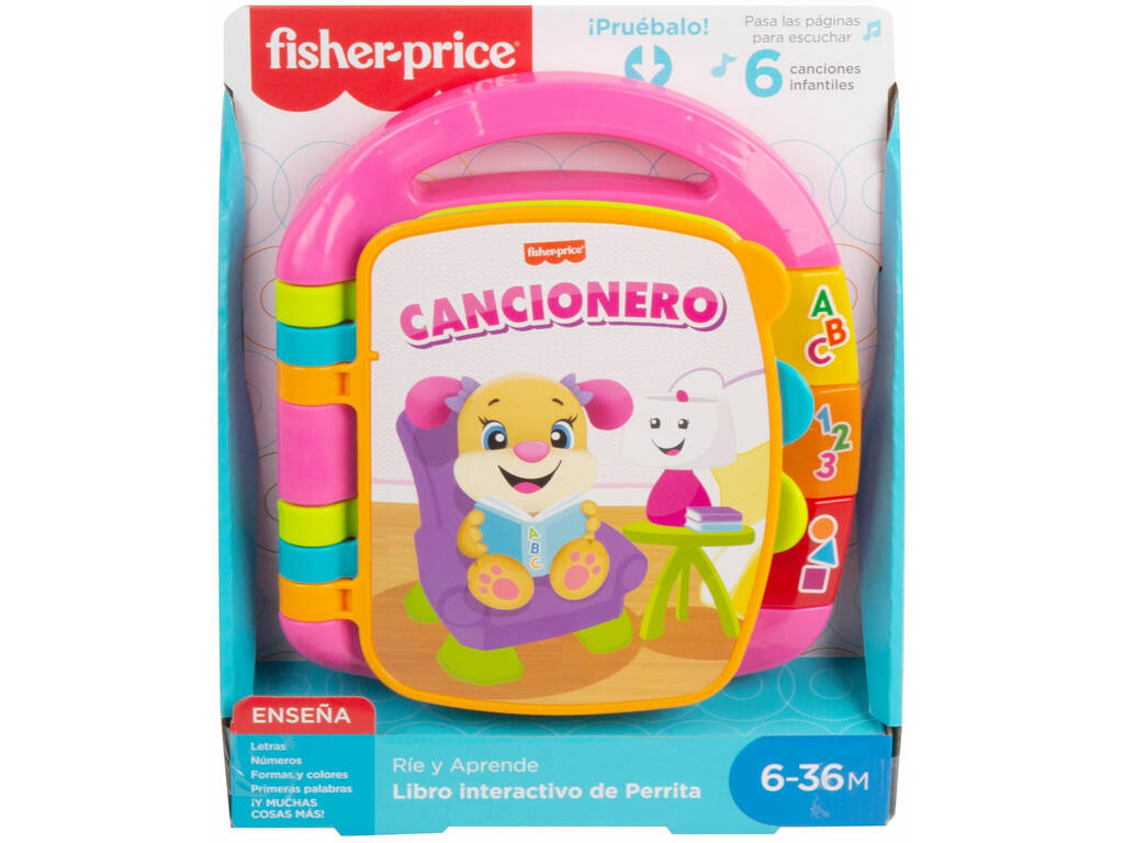 Fisher Price Livre d'Apprentissage Interactive, Rose Mattel DLF23