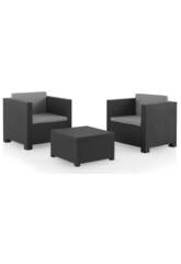 Mobili Giardino Set Diva Tete a Tete Grafito SP Berner 55442