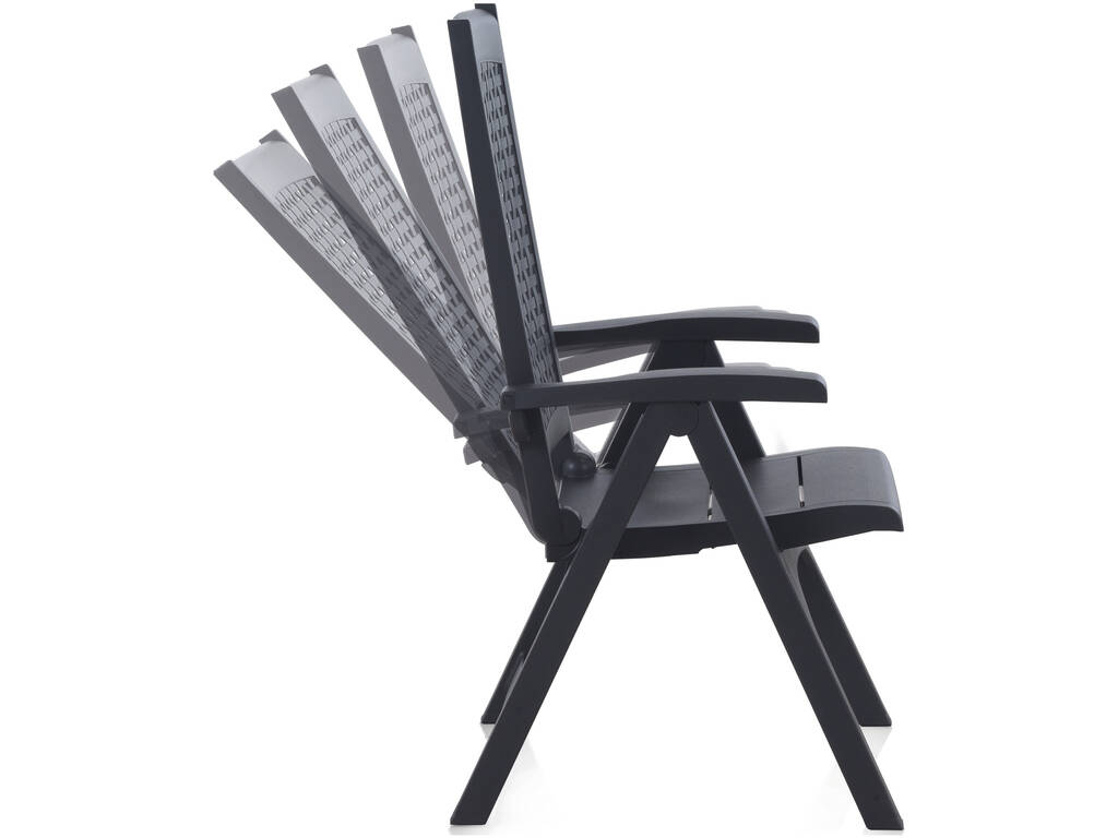 Poltrona Móveis de Jardim Multiposição Metal Antracite SP Berner 55351