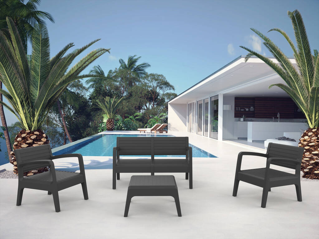 Set Miami Antracite Mobiliário de Jardim SP Berner 55393