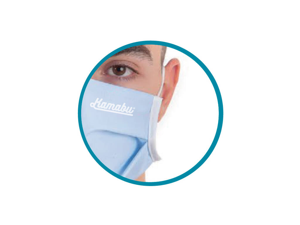 Mascarilla Higienica Protectora 3 Filtros Azul Kamabu 80002