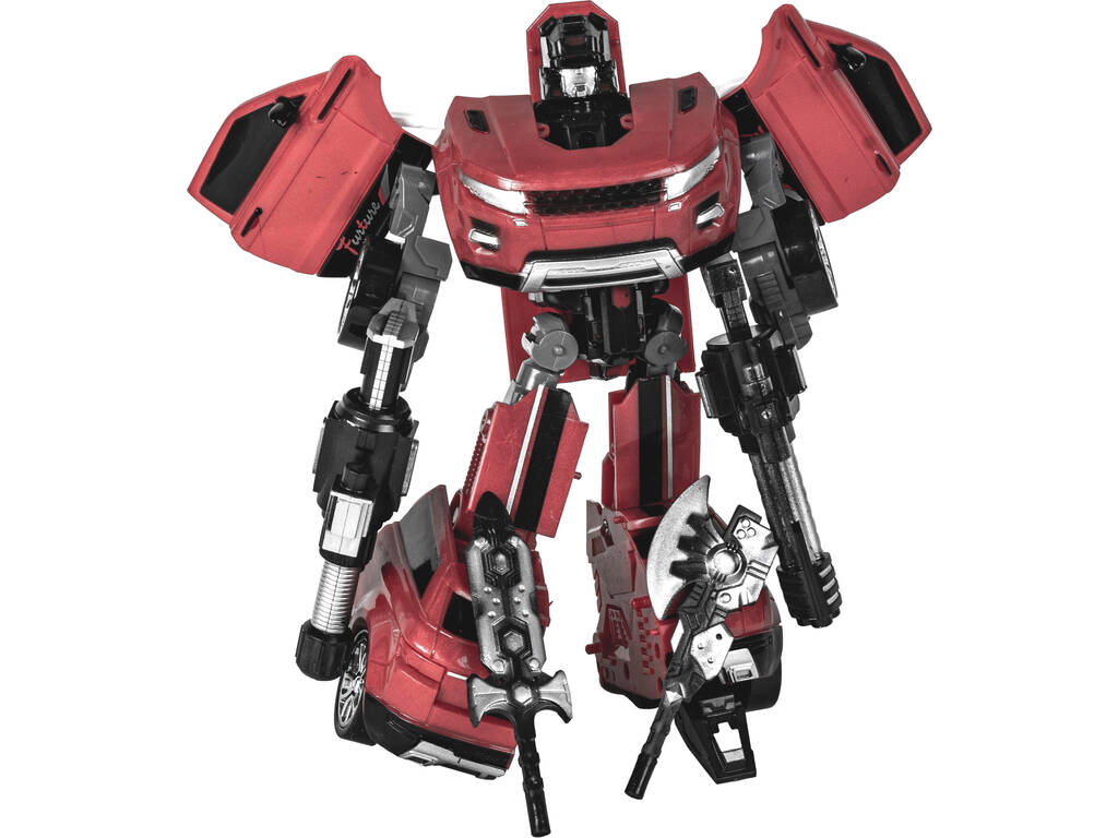 Robot Trasformabile Auto Warrior Rosso
