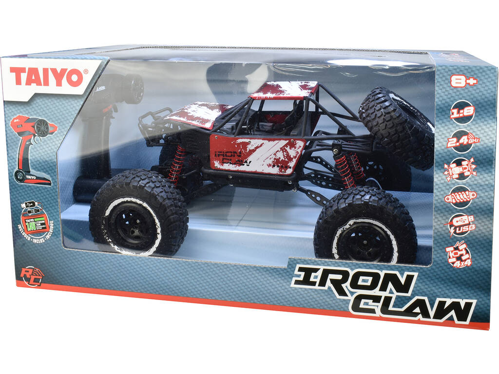 Radio Control 1:8 Todoterreno Iron Claw-4WD Red Metal Taiyo 80010B