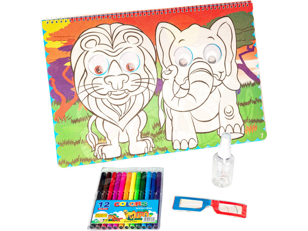 Ojos Locos 3D Ilustraciones para Colorear