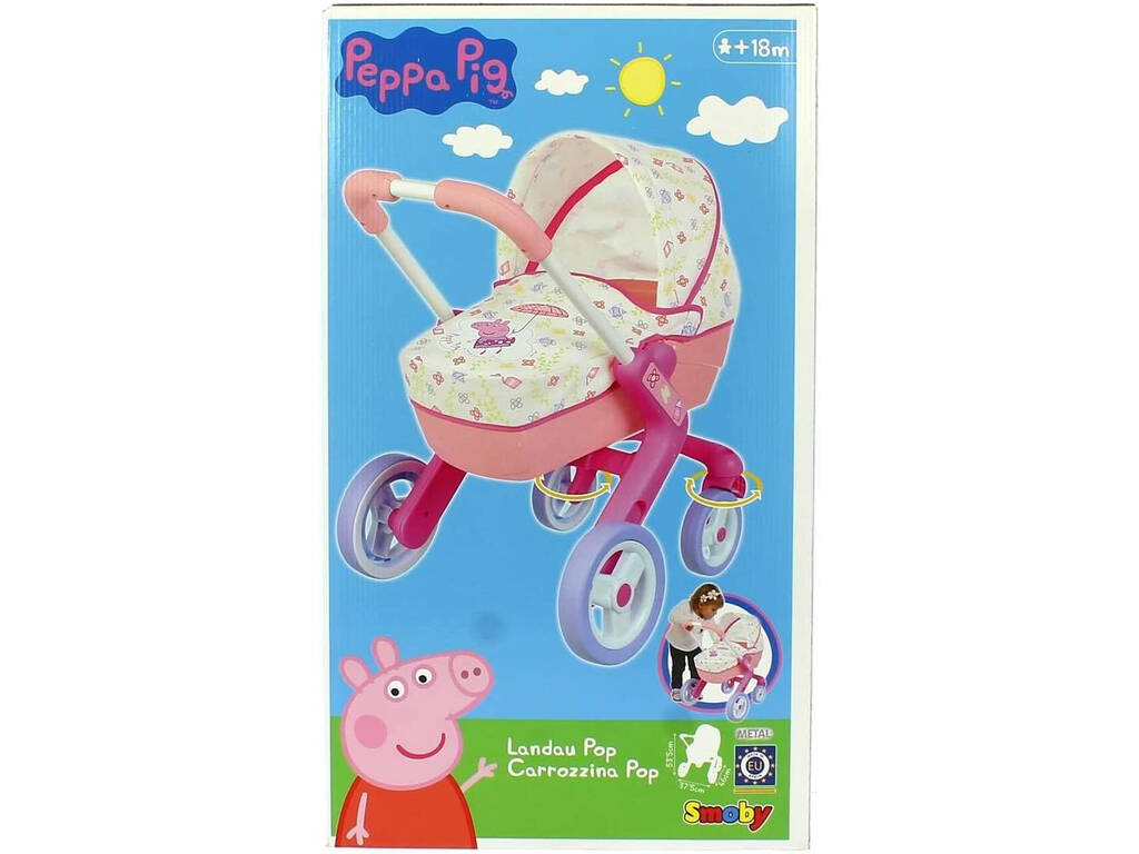 Poussette Pop Pram Peppa Pig Smoby 251306