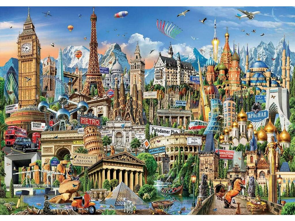 Puzzle 2000 Symboles Européens Educa 17697