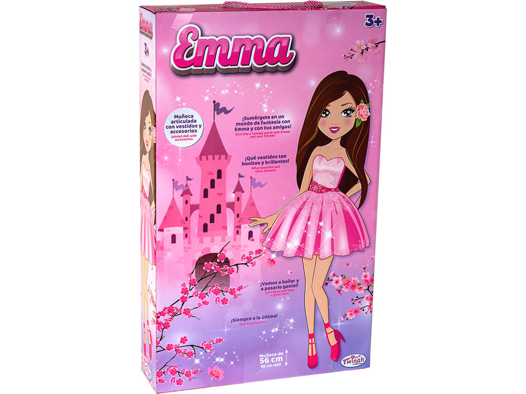 Bambola Emma Manichino Articolata 56 cm. Rosa con 2 Vestiti