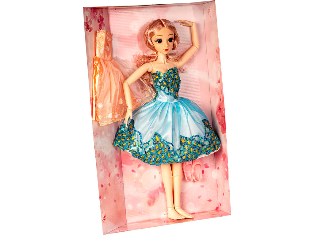 Bambola Emma Manichino Articolata 60 cm. Blu con 2 Vestiti