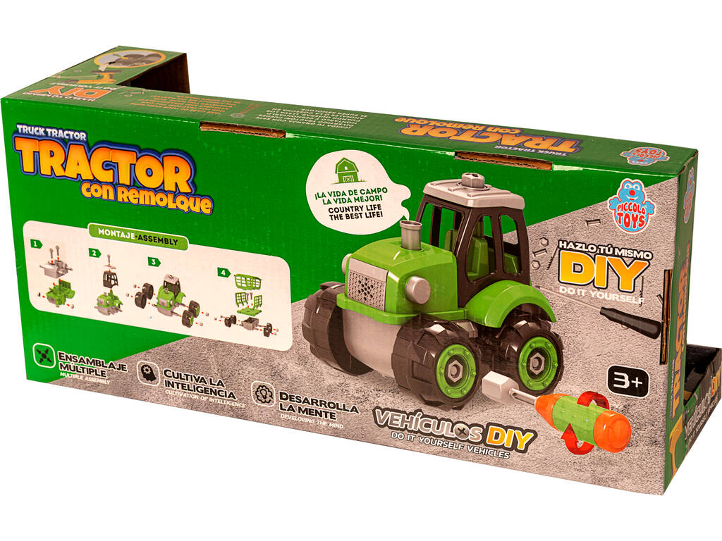 Trattore con Rimorchio e Cavallo
