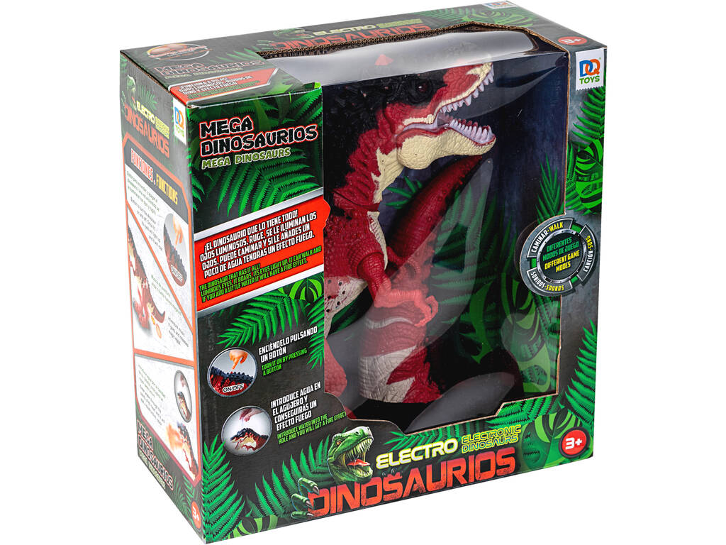 Dinosauro Rosso 34 cm. Espelle Vapore e Depone Uova