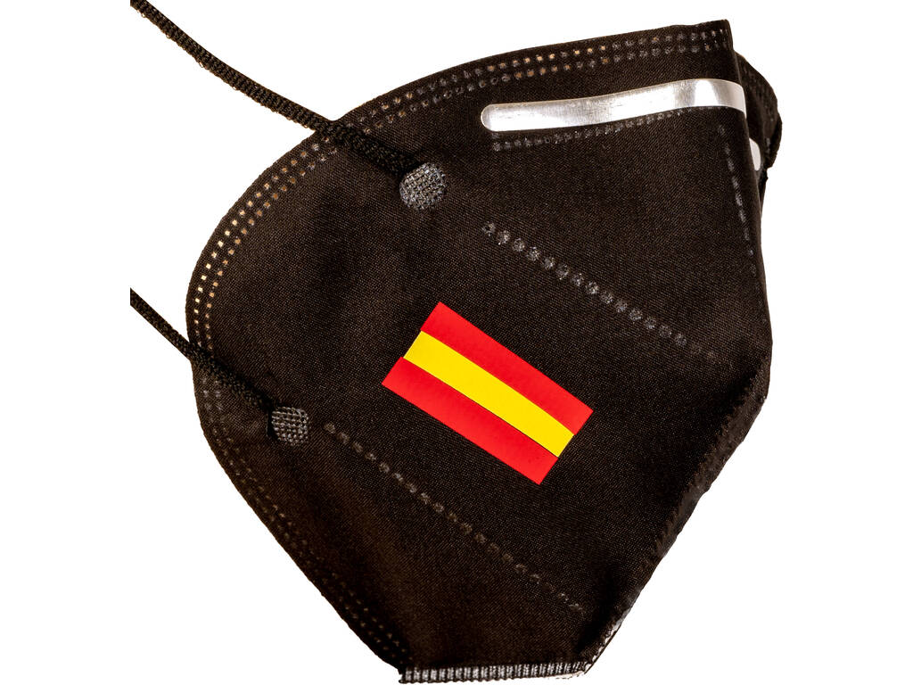 Masque Noir Drapeau Espagnol Adulte Kamabu 2