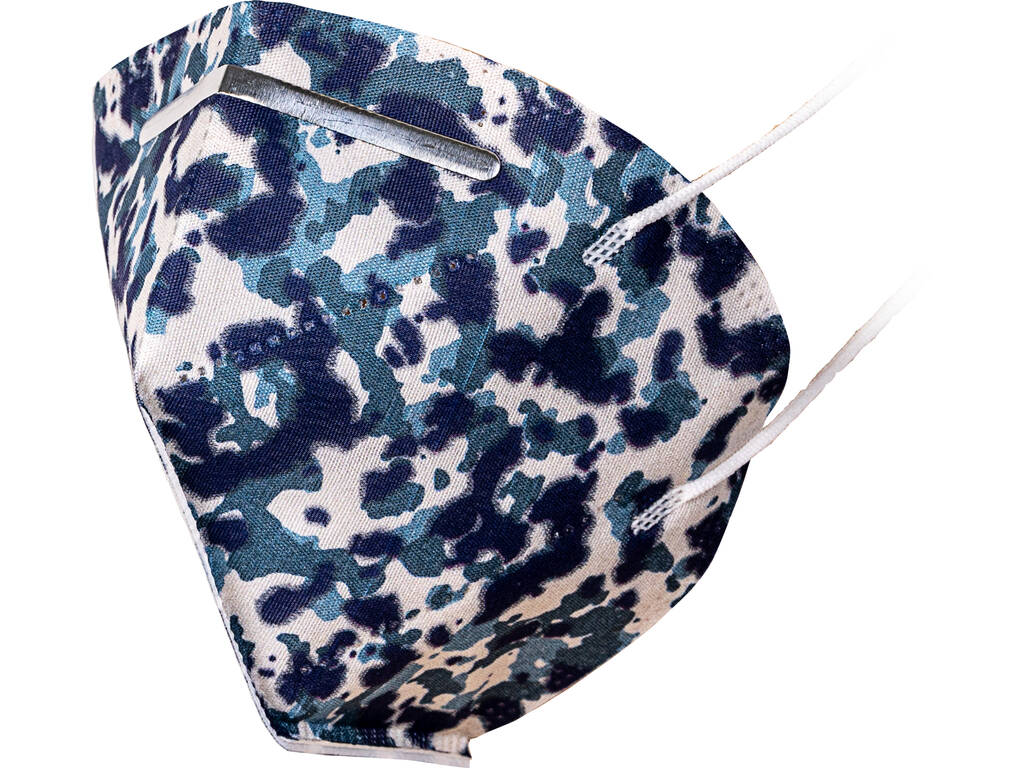 Mascarilla Camuflaje Tonos Azules Adulto Kamabu 9