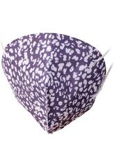Masque Violet Piqué de Notes Blanches Adulte Kamabu 11