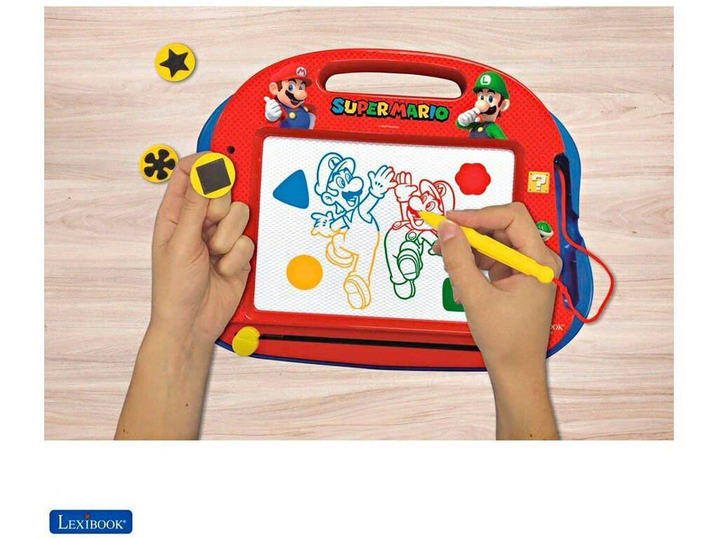 Super Mario Quadro Mágico Multicor com Acessórios Mágneticos Lexibook CRNI550