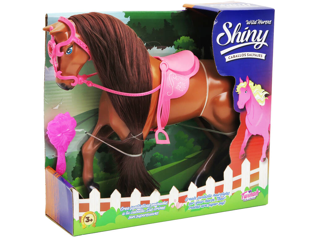 Cheval Brun au Poil Long et Brosse