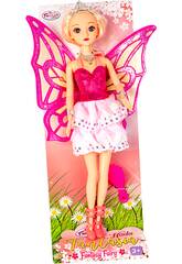 Bambola Fata 30 cm. Vestito Rosa con Bretelle