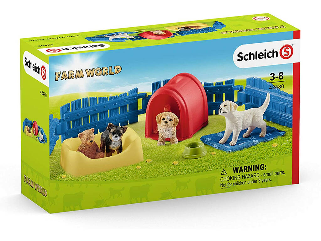 Enclos à Chiots Schleich 42480
