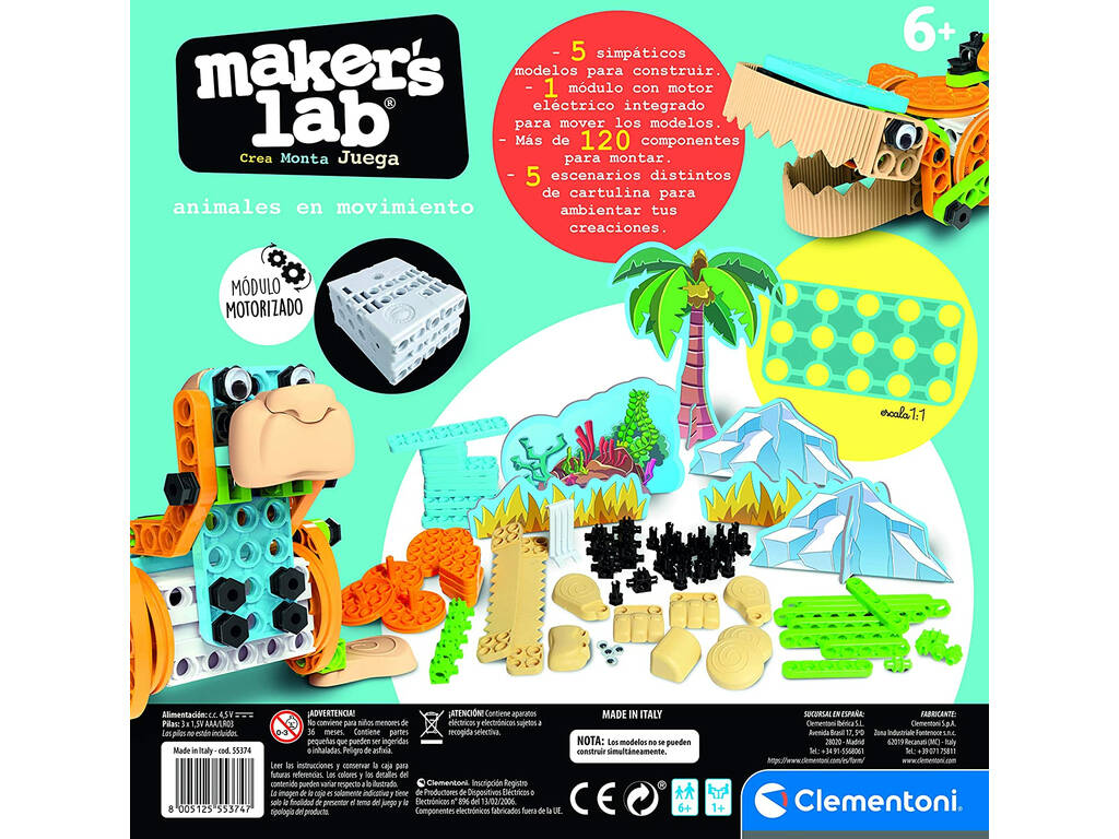 Maker Lab Animaux En Mouvement Clementoni 55374.7