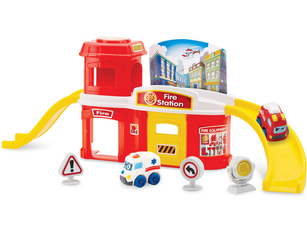 Caserne de Pompiers avec 2 Véhicules Keenway 32841