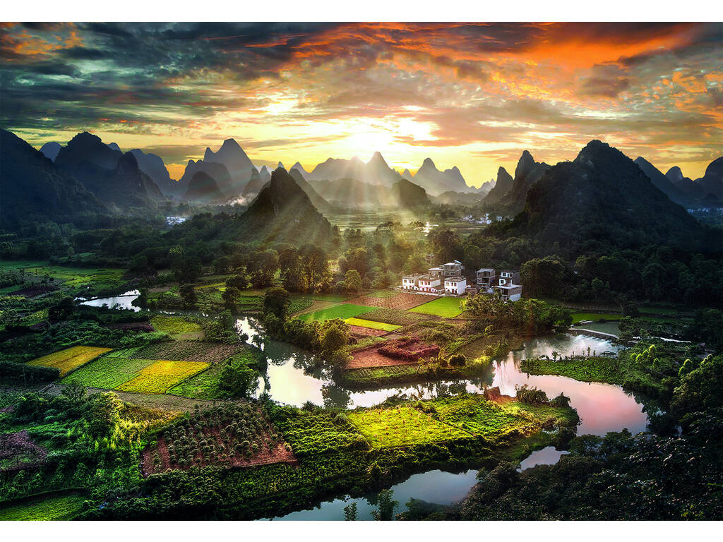 Puzzle 2000 Vue de la Chine Clementoni 32564