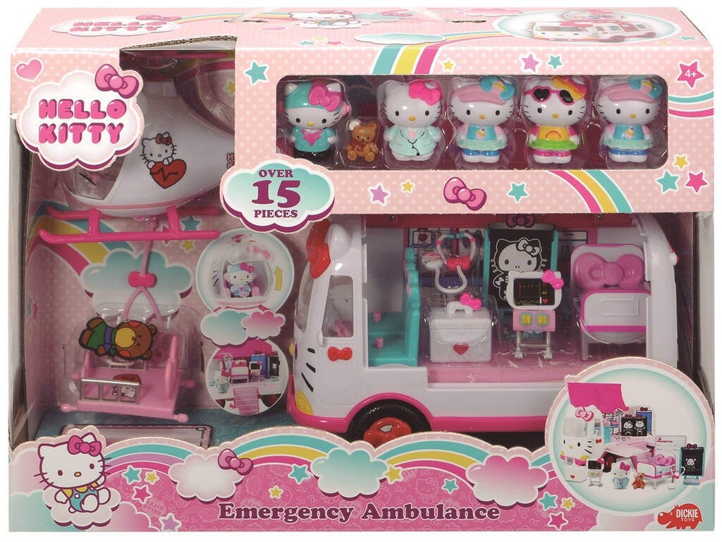 Helly Kitty Elicottero Ambulanza e figure Simba 253246001