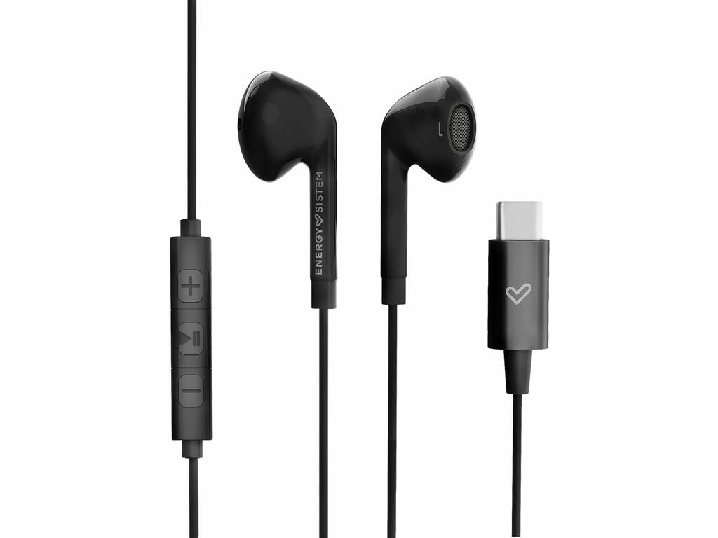 Auscultadores Earphones Smart 2 Type C Black Energy Sistem 44898