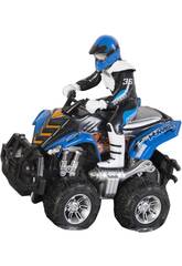 Télécommande 1:14 Quad Cross Country Bleu avec Pilote