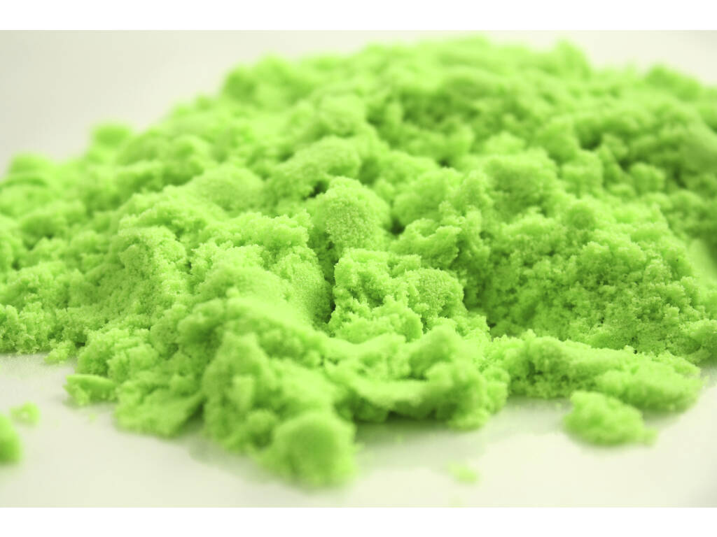 Sable Magique 700gr. Vert avec des Accessoires 17 pièces