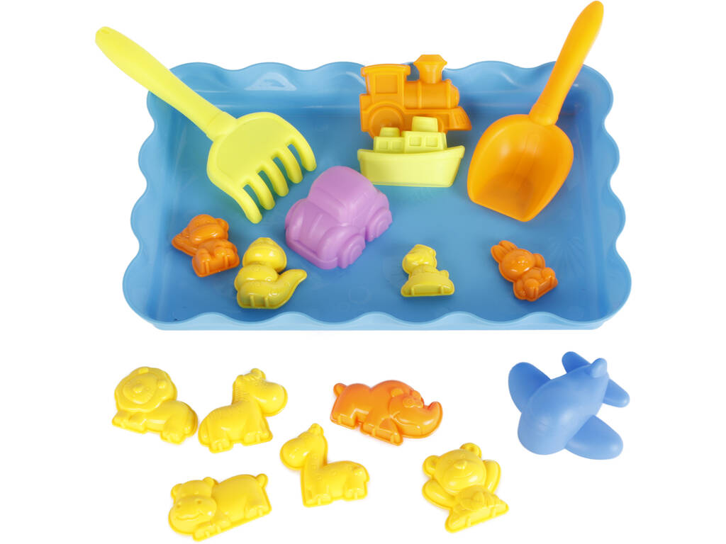 Sable Magique 700 gr. avec des Accessoires 17 pièces