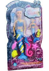 Set 2 Sirene Blu con Accessori