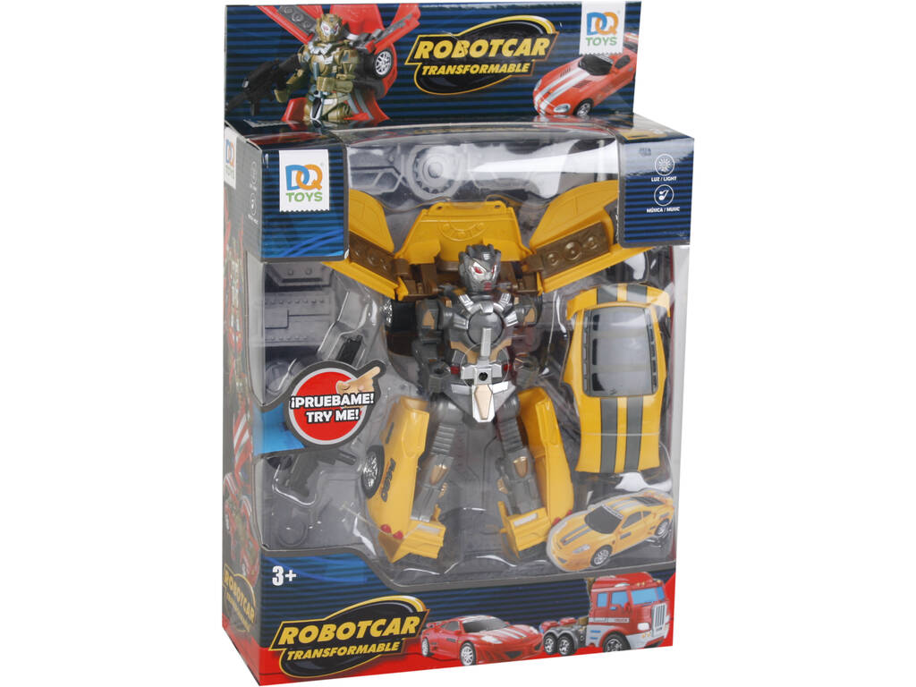 Voiture Robot Convertible Jaune