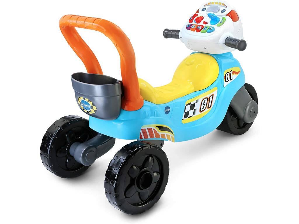 Motocicletta da corsa 3 in 1 blu e giallo VTech 529422