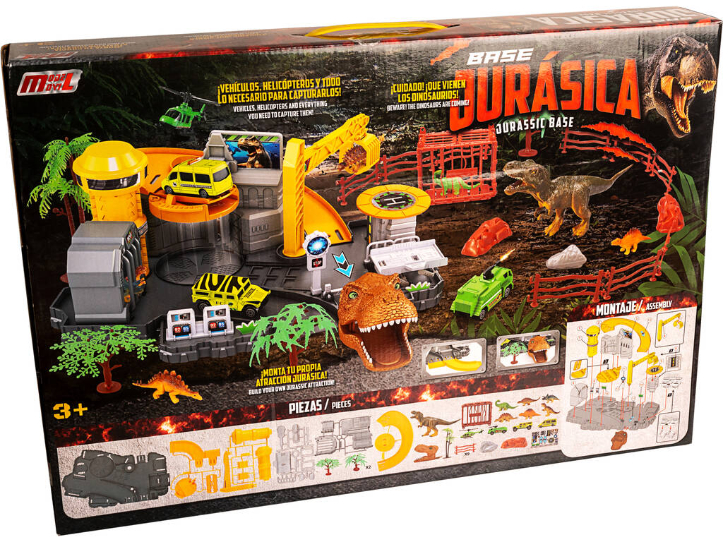Base Giurassica Dinosauri e Veicoli