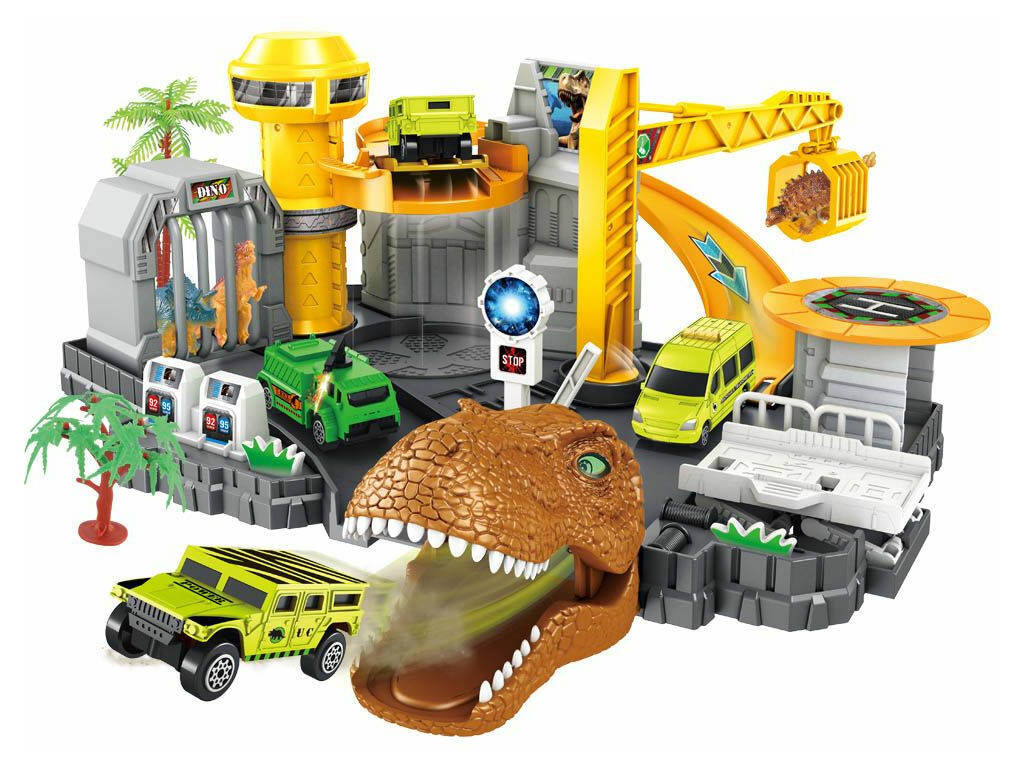 Base Giurassica Dinosauri e Veicoli