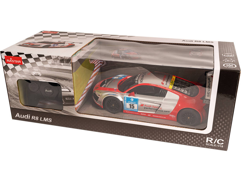 Radio Comando1:18 Audi R8 LMS Argentato