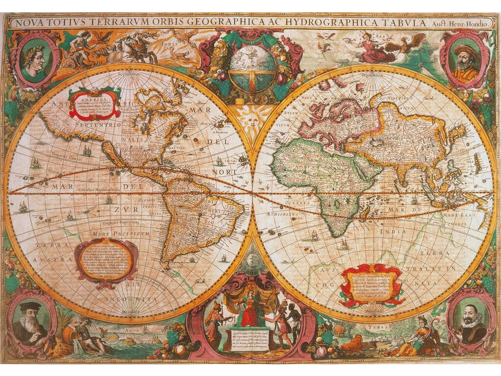 Puzzle 1000 Carte Antique Clementoni 31229
