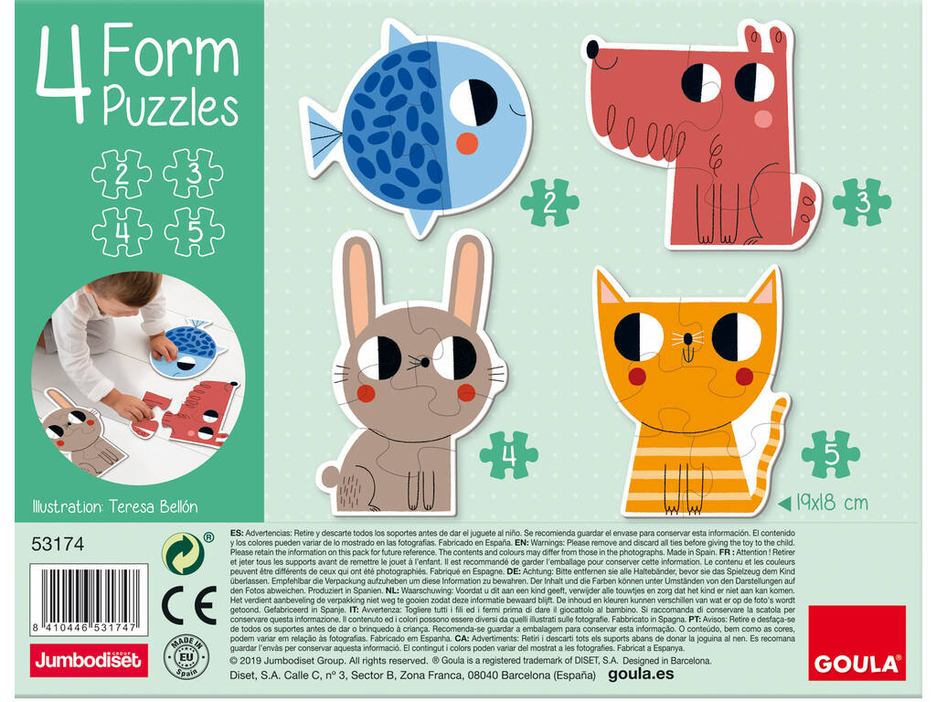Form 4 Puzzle Progressivi Diset 53174