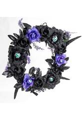 Guirlande Noire et Violette avec des Yeux Humains et des Lumi�res