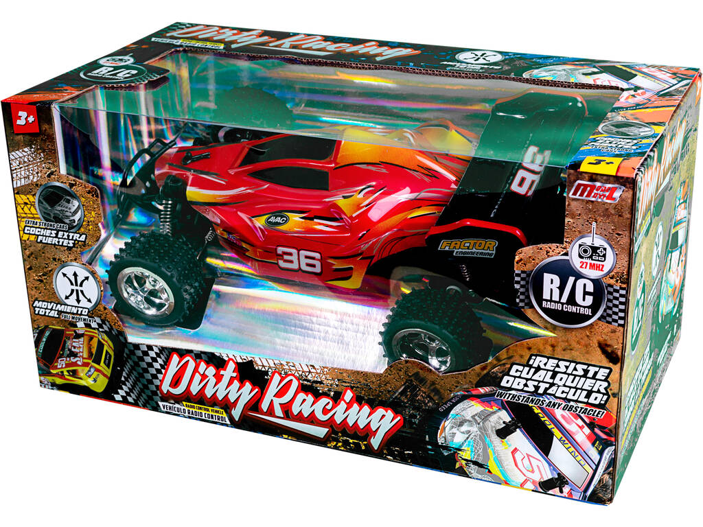 Radio Comando 29 cm. Buggy Factor Telecomandato Rosso
