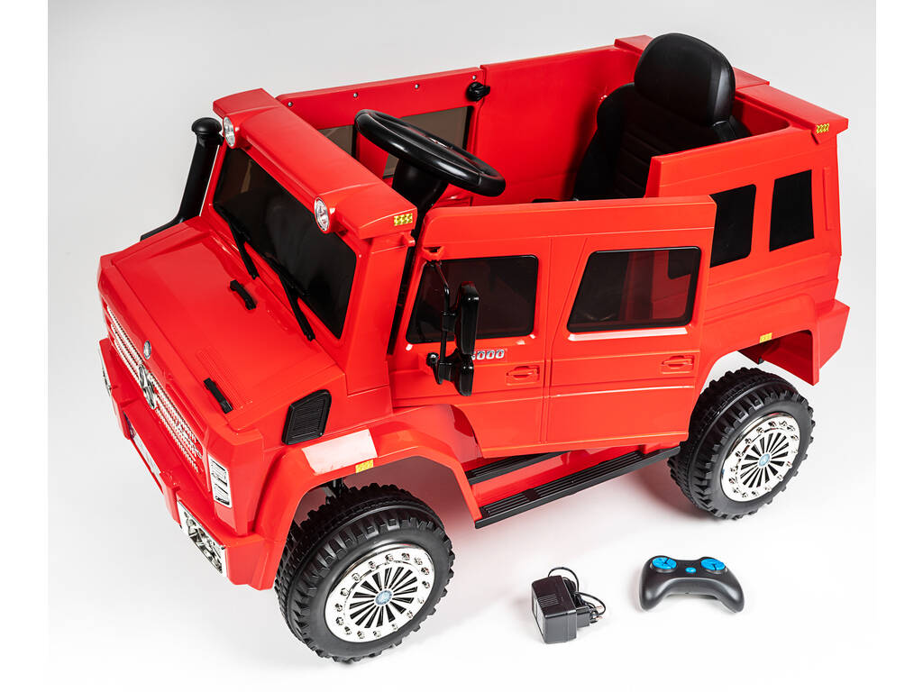 Camion à Batterie Mercedes Benz Unimog U5000 Télécommande 6 v. Rouge