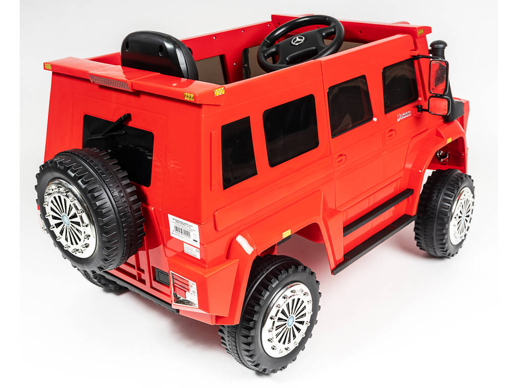 Camion à Batterie Mercedes Benz Unimog U5000 Télécommande 6 v. Rouge