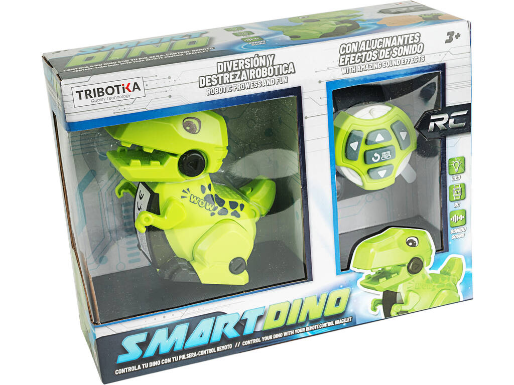 Dinosauro Rex I/F con Comando Orologio Verde