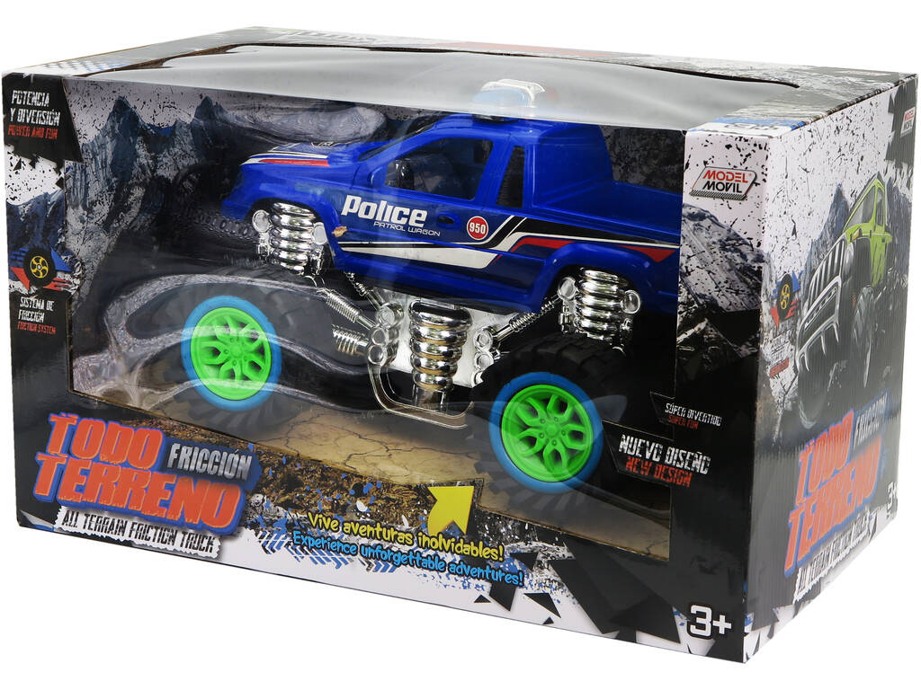 Fuoristrada Polizia Attrito Blu