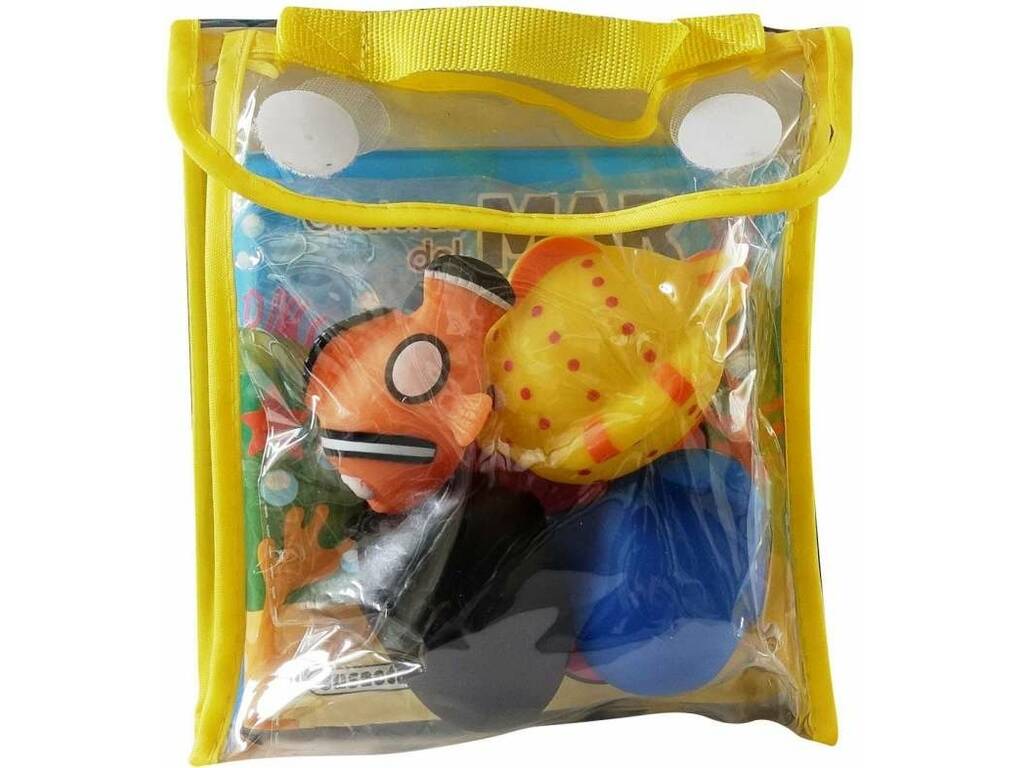 Libro Creature del Mare con 4 Figure da Bagno